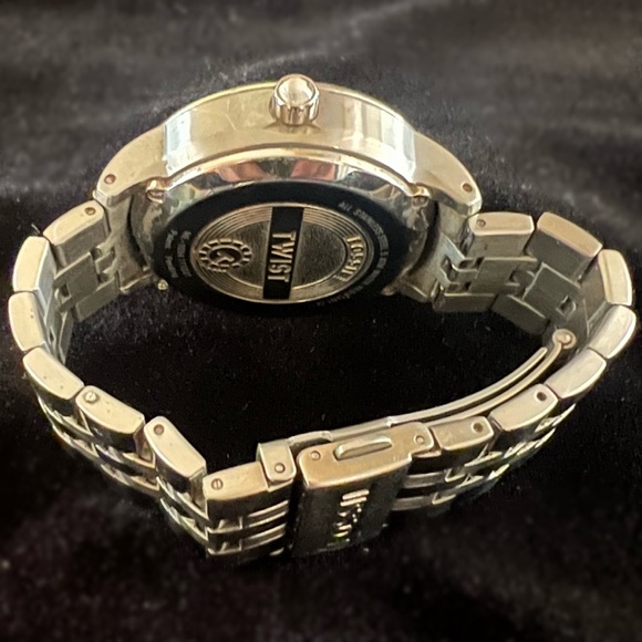 Vintage Fossil women’s twist dial watch, crystals, stainless H2O resistant. - Picture 6 of 6